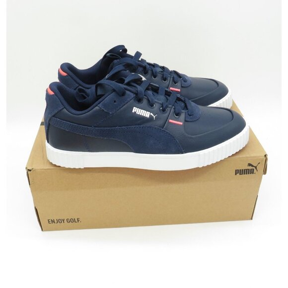 Puma Women's Golf Shoes Navy Blue Waterproof Size 6.5 Rubber Sole NEW - Picture 1 of 8